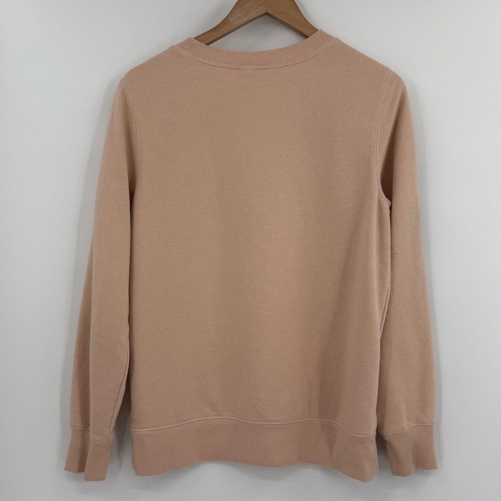 The North Face Women’s Crewneck Logo Patch Sweatshirt in Soft Peach | Medium - Picture 2 of 4
